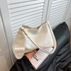 Bolsa de Braço Tecida à Mão Estilo Coreano Nicho Moda Feminina Casual Portátil Bolsa de Sogra Grande Capacidade Bolsa de Ombro Bolsa Feminina