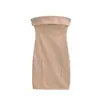 Vestido de verano sin tirantes para mujer que ciñe la cintura, deslumbrantemente hermoso y sexy, con una elegancia de estilo francés y un diseño ajustado al cuerpo.