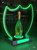 Soporte Creativo Luminoso para Vino Bar LED Estante de Exhibición Colorido Base Portabotellas KTV Vino Tinto Champagne Rey Vino Extranjero