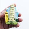 Fabricantes de Suministro Transfronterizo Venta al por Mayor Souvenirs Turísticos Italianos Calcomanías de Mensaje Imán Pintado de Resina Imanes para Refrigerador