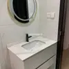 Juego de gabinete de baño nórdico, moderno y simple, con lavabo cerámico integrado para lavarse las manos y la cara, juego de tocador de baño