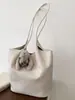 Bolsa Feminina Casual Elegante Xiaomi Padrão Trançado Estilo Coreano Fashionável 2026 Nova Moda Grande Capacidade para Deslocamento Ombro Único Axila
