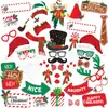 Postales de Saludos Transfronterizos Papá Noel Fiesta Navideña Set de 38 Piezas de Accesorios Fotográficos Navideños