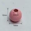 En stock 14mm cuentas redondas de madera de arce de colores para manualidades, cuentas sueltas, accesorios para ropa, fabricante de artesanías de madera, suministro directo