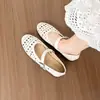 Zapatos Mary Jane calados estilo francés para mujer, nuevos zapatos planos de ballet de verano 2026, zapatos de vestir frescos transpirables y cómodos