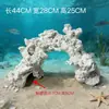 LPS Acuario de Agua Salada Paisaje de Arco Piedra Cerámica Porosa Alta Piedra Muerta Tanque de Peces Cueva de Paisaje Base de Cría de Coral