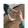 Primer Encuentro Ji Tacones Altos de Punta Aguda para Mujer Sandalias de Tira en el Tobillo con Tacón de Aguja y Espalda Descubierta para Mujer