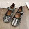 Nuevos zapatos Mary Jane de estilo francés con suela blanda para mujer, moda de noche, zapatos slip-on de terciopelo de nicho para otoño e invierno 2026