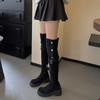 Botas de Mujer de Tacón Grueso con Plataforma Botas de Mujer de Suela Gruesa de Dos Piezas por Encima de la Rodilla Nuevo Estilo Otoño e Invierno 2025