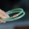 Processamento pulseira sino de ágata calcedônia natural personalizada um passo um anel acessórios de vestuário chinês antigo pulseira de gelo atacado