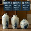 Vaso Cerâmico Retrô Jingdezhen Palavra Feliz Azul e Branco Bênção Pequeno Pote de Barro Zen Ornamentos para Cerimônia do Chá Dispositivo Hidropônico para Flores Decoração