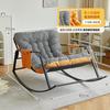 Sofá preguiçoso Sleepable Reclinável Cadeira de balanço dupla Adulto Recliner Home Varanda Cadeira de lazer Sala de estar Cadeira de balanço