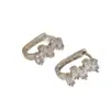 Brincos de Argola para Mulheres Japoneses e Coreanos Doces Elegantes Simples com Zircônia Incrustada Personalidade Versátil Moda Joias Presente Joias com Conservação de Cor