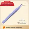 Aço inoxidável cotovelo pontiagudo preto anti-estático pinça atacado nail art manual conta de mão reparação especial clip set