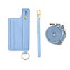 Soporte de pulsera al por mayor de fábrica, pegatina trasera para teléfono móvil, anillo de tarjeta para colgar con cordón, bolsa para tarjetas en stock, cuero PU con grano de oveja