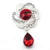 Accesorios de joyería DIY populares de Europa y América, placa de flores, hebilla de diamante de aleación, broche colgante de gota de agua dorada, material para accesorios para el cabello