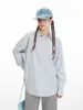 Heyhenry Camisa Feminina Solta de Manga Longa com Estampa Pequena Fresca Jaqueta Coreana Top Primavera e Outono 2025