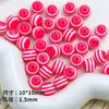 Contas Arco-Íris de Resina Listradas Redondas 10mm Contas Redondas Contas Soltas Acessórios de Joias DIY Materiais de Miçangas Artesanais para Crianças