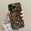 Corrente de Pendurar Estampa de Leopardo Retrô Adequada para Capa de Celular Apple 17Promax Iphone15 Silicone Pele de Cabra 16 Novo Modelo Feminino 14