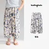 Calça Infantil Pudding Haru 2026 Verão Novo Estilo Calça Fresca para Meninas Calça Jogger Lanterna Infantil Refrescante Proteção Contra Mosquitos