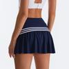 PLUS Pantalones Cortos Deportivos Sueltos Talla Grande para Mujer Falda Falsa de Dos Piezas Fitness Secado Rápido Antideslizante Tenis Running Yoga Traje