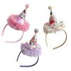[Venta Flash Suministro Directo] Diadema Sombrero de Cumpleaños para Bebé Tocado de Princesa Sombrero con Pompón Accesorios para el Cabello de Cumpleaños Infantiles Pinza para el Cabello de Corona