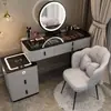 Nova penteadeira de luxo estilo nórdico para o quarto, armário de gavetas inteligente multifuncional minimalista moderno com mesa de maquiagem integrada