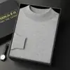 Cachmere de una línea de cuello alto medio Caliente Tejido de Cachemira para Hombre Tejido Espeso Camiseta Interior Sin Costuras Montaña Otoño e Invierno Puro