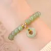 Pulsera Hebilla Hetian Yu Ping An para Mujer 2024 Nuevo Sentido de Alta Gama Pulsera de Transferencia de Nicho para Regalo de Cumpleaños de Novias