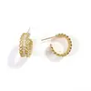 Pendientes de Cadena Europeos y Americanos Transfronterizos en Forma de C Minimalistas Joyería Proveedor de Joyería Pendientes Simples y Elegantes de Nicho para Mujer