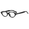 Gafas de Sol Nerd con Tachuelas de Arroz de Moda Transfronterizas para Hombre Montura Pequeña Ojo de Gato Versátiles Diarias Antivibración Gafas de Sol para Mujer