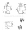 EE10 transformador de alta frequência Esqueleto de baquelite duplo slot vertical 4+4 pinos distância da linha 8mm material da fonte de alimentação HXJ-1014