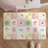 Tapete de Chão Desenho Animado Fofo para Casa, Tapete Antiderrapante Xadrez Dopamina, Tapete para Pés de Banheiro e Vaso Sanitário, Tapete Antiderrapante Absorvente de Secagem Rápida