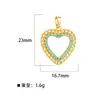 Collar con Colgante de Corazón en Forma de Melocotón con Incrustaciones de Circonita Transfronteriza, Colgante Individual de Corazón Hueco, Accesorio de Joyería, Dijes