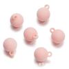 Macaron color flocado cuentas con orificio para colgar felpa con orificio cuentas redondas diy accesorios para tocado cadena para teléfono móvil nuevo de fábrica