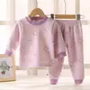 Conjunto de Ropa Interior Térmica de Seda de Leche con Forro Polar Otoño/Invierno 2026 para Niños y Niñas, Ropa para el Hogar, Ropa Interior Térmica Engrosada