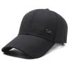 Nuevo sombrero de hombre de ala alargada para primavera y otoño, gorra de béisbol casual para exteriores, protección solar, gorra de visera para mediana edad y ancianos