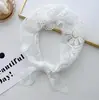 Rebaja Primavera/Verano Estilo Coreano Atmosférico Femenino Artístico Pañuelo para la Cabeza Dulce Encaje Triángulo Bufanda para Mujeres Decoración para Fotos de Viaje