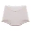 Braguitas de Encaje Suaves y Transpirables de Cintura Media para Mujer Estilo Sencillo Entrepierna Extendida Elásticos Anti-Rizado Pantalones Cortos de Cadera