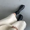 Botas de Temporada Primer Encuentro Martin para Mujer 2026 Otoño/Invierno Nuevas Mango Punta Cuadrada Piel Suave Elásticas Ajustadas Estilo Francés Botines Planos Cortos