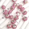 Argila Macia Redonda de 3 Fileiras com Diamantes Amazon Mais Vendido Três Fileiras Olhal Bola de Diamante Contas Bola de Argila Contas com Furo Grande Pulseira DIY Furo