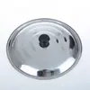 Tampa de panela espessa de aço inoxidável, adequada para woks, panelas pequenas, frigideiras e panelas grandes; tampa de panela extra grande, tampa de balde grande, tampa de panela grande