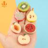 Brinquedo Alimentício de Frutas Pequenas Simuladas Fatias de Melancia Lama Fatias de Kiwi Acessórios de Cabelo Feitos à Mão DIY Faixa de Cabeça Capa de Celular Acessórios de Resina