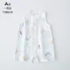 Roupas de Bebê Verão Macacão de Bambu Macacão para Bebê 0 Gaze de Algodão Roupa de Verão para Bebê 3 Sem Manga Colete Ultrafino