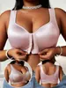 Roupa íntima feminina com fecho frontal transfronteiriço, Tamanho Plus, Push-Up, Esportiva Casual, Anti-Queda, Sem Fio, Estilo Sutiã-Camiseta, Sutiã com Costas Bonitas