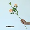 Día de San Valentín Flor Individual de Tela de Seda Estilo Pintura al Óleo Rosa Retro Flor Artificial Decoración para el Hogar y Bodas Flor Artificial de Alta Gama