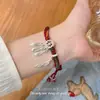 Pulseira de contas com design de moda estilo vintage, versátil, alto valor estético, requintada, única e pulseira de contas personalizada para mulheres