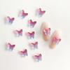 Hot New Double Color Gradient Butterfly Nail Art Accessories Light Change Luminous Stereo Butterfly Nail Accessories DIY Live