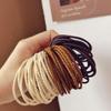 Banda elástica de goma de color en caja coreana para mujer, cuerda para atar el cabello, accesorio para el cabello duradero, cuerda simple para el cabello