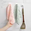 Pano de Prato Espesso de Coral Fleece Iônico Cozinha Antiaderente Óleo Carvão de Bambu Pano de Prato Ondas d'Água Escama de Peixe Descontaminação